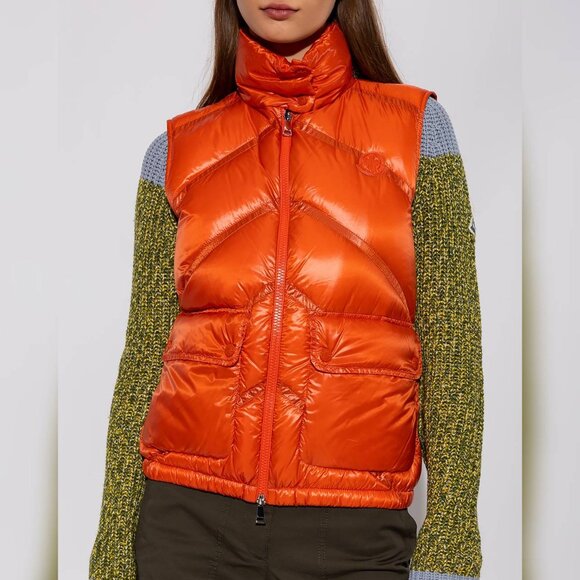 Moncler Hossegor Orange Down Puffer Vest - Picture 1 of 14